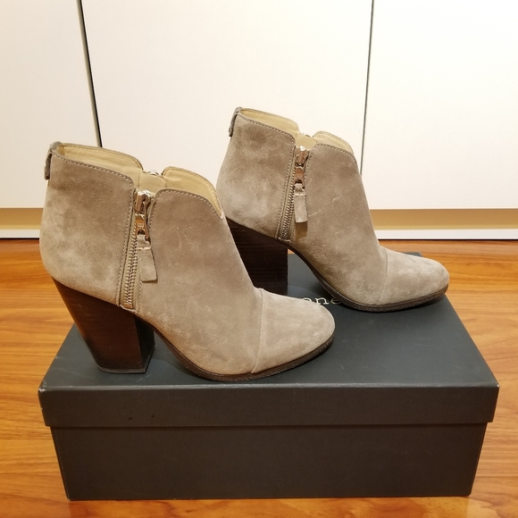 RAG & BONE MARGOT GRAYSUEDE LEATHER ANKLEBOOTIES - Picture 5 of 7